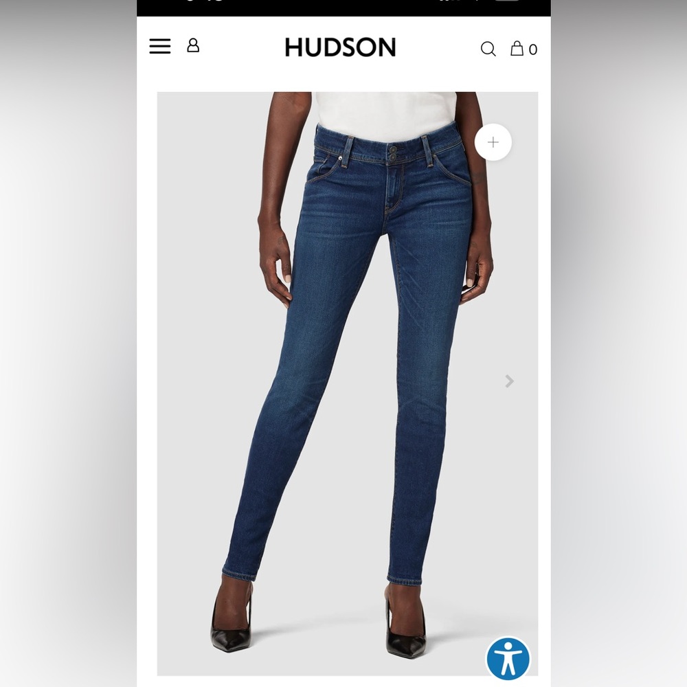 Hudson: skinny mid rise, jeans, 27